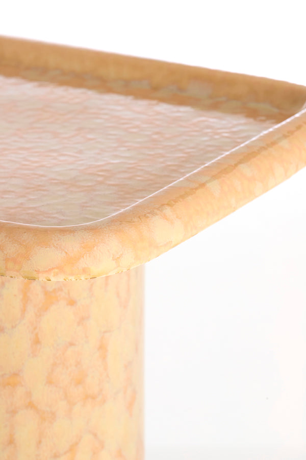 Luarca Light Peach Ceramic Round Side Table 48cm