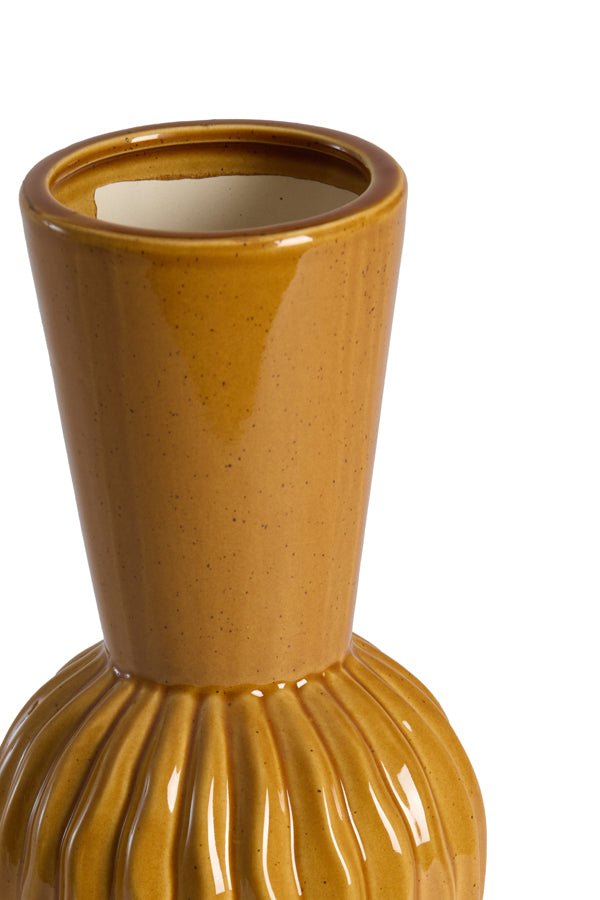 Suzzara Cognac Ceramic Vase 40.5cm