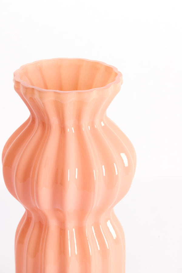 Terento Pink Glass Vase 33.5cm