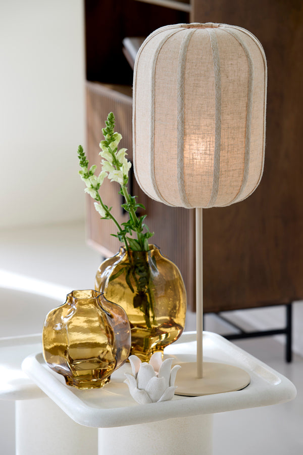 Solune Natural & Sand Linen Table Lamp