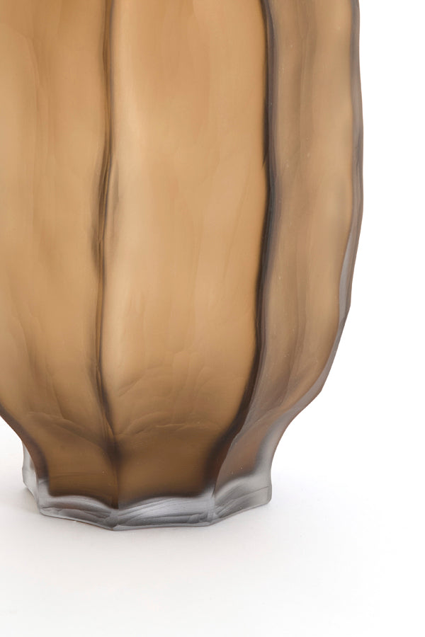 Tejeda Matt Dark Brown Glass Vase 38cm