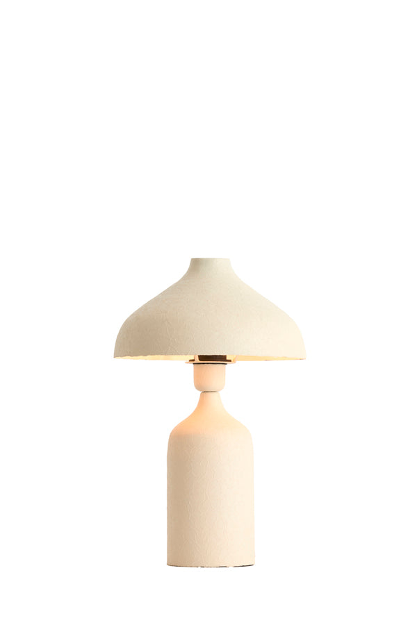 Yebri Matt Cream Metal Table Lamp