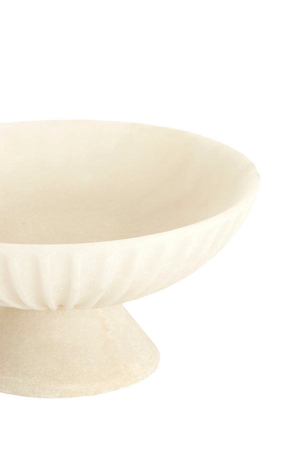 Shila Cream Decorative Bowl on Stand 25cm