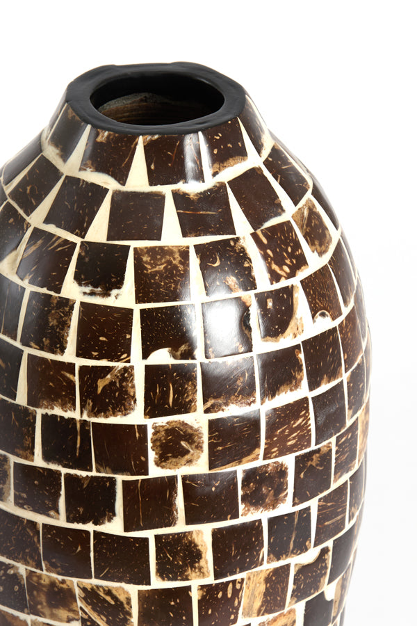 Tudela Coconut Dark Brown Bamboo Vase 50cm