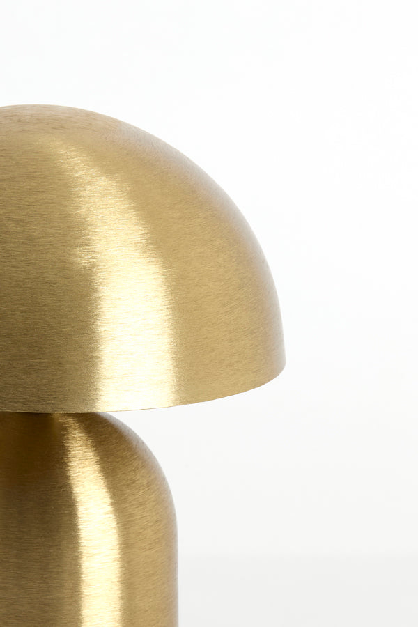 Tolima Matt Gold Metal Mushroom Table Lamp 35cm