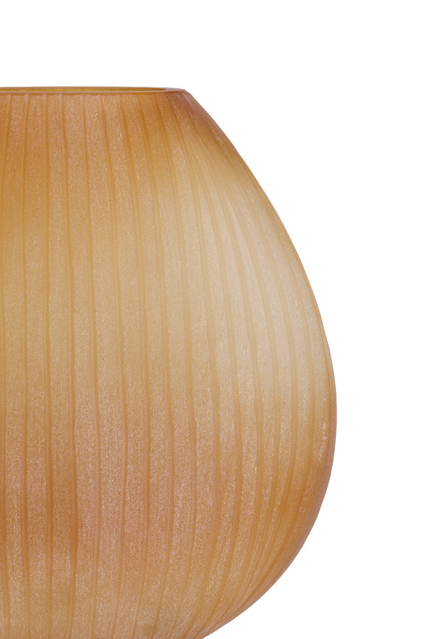 Santino Matt Amber Glass Vase 43cm