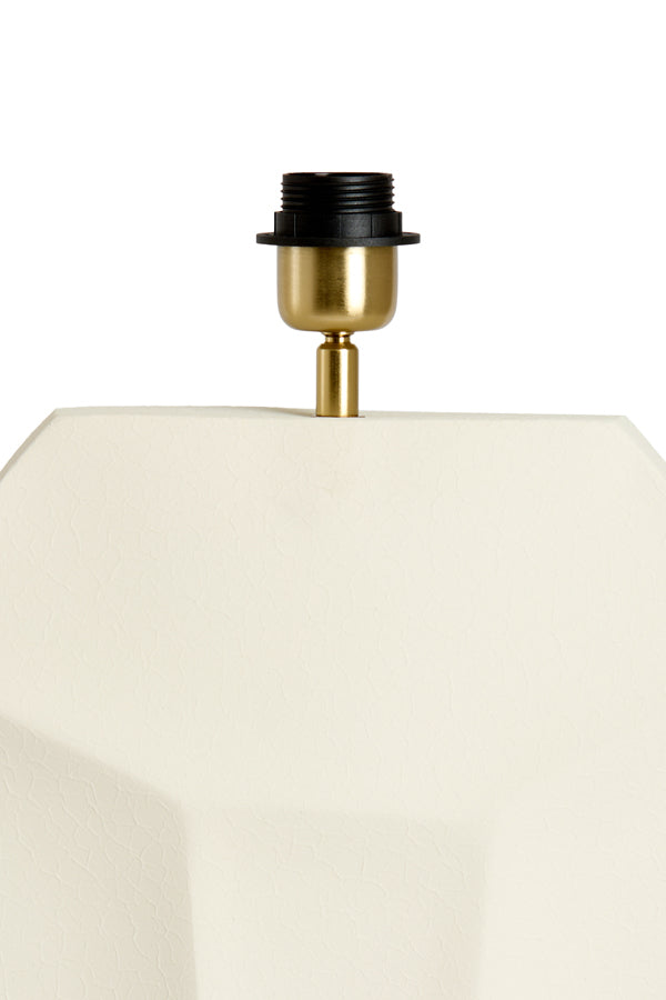 Cordoba Matt Cream Metal Table Lamp Base 38cm