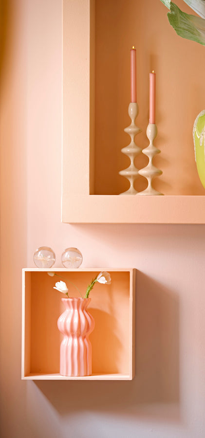 Terento Pink Glass Vase 28cm