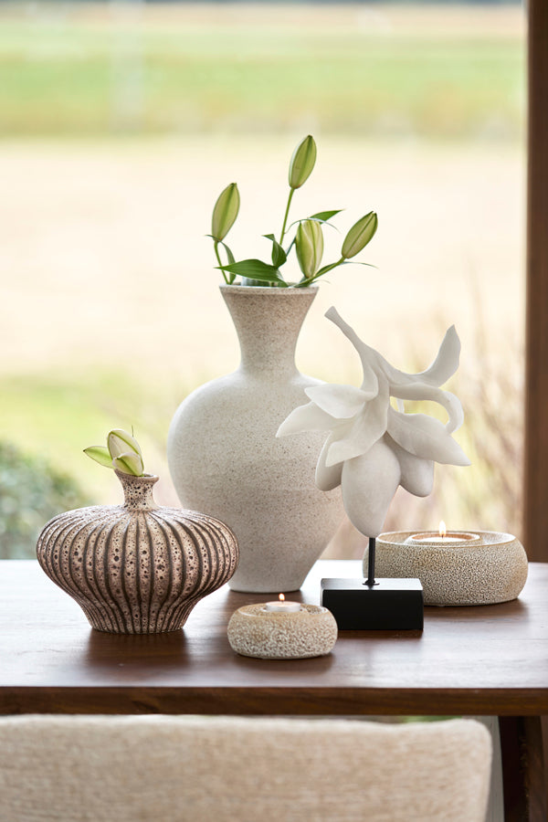 Sulmona Matt Cream Ceramic Vase 38.5cm