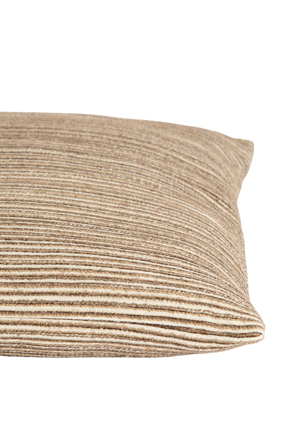 Hayden Cream & Dark Brown Striped Feather Filled Square Cushion 45x45cm