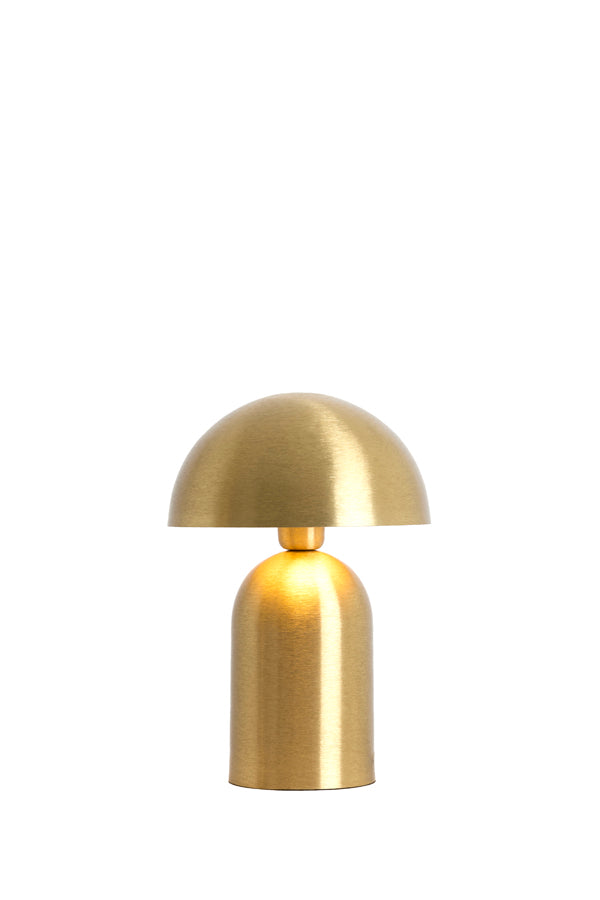 Tolima Matt Gold Metal Mushroom Table Lamp 35cm