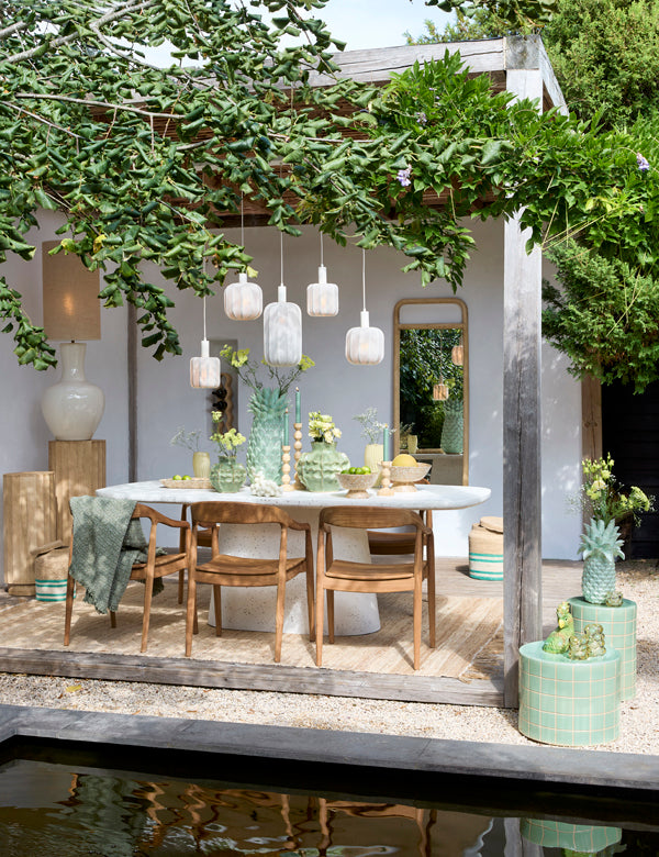 Hamura White Terrazzo Dining Table 220cm