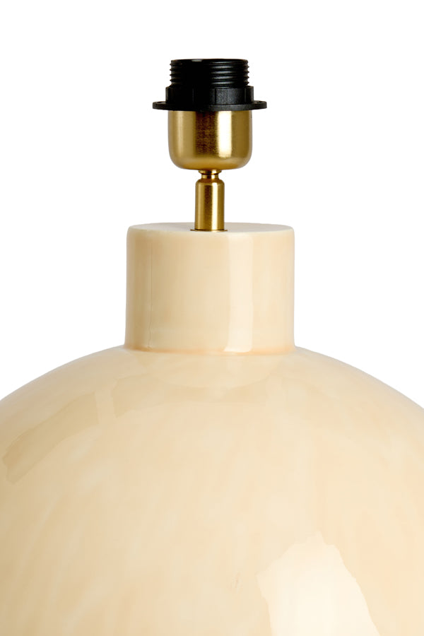Benu Gloss Light Pink/Cream Metal Table Lamp Base 41.5cm