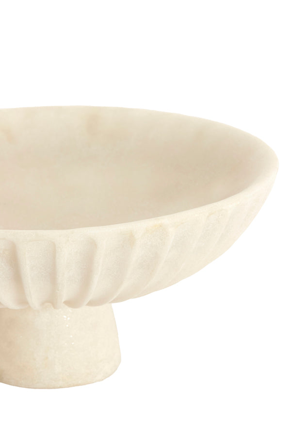 Shila Cream Decorative Bowl on Stand 38cm