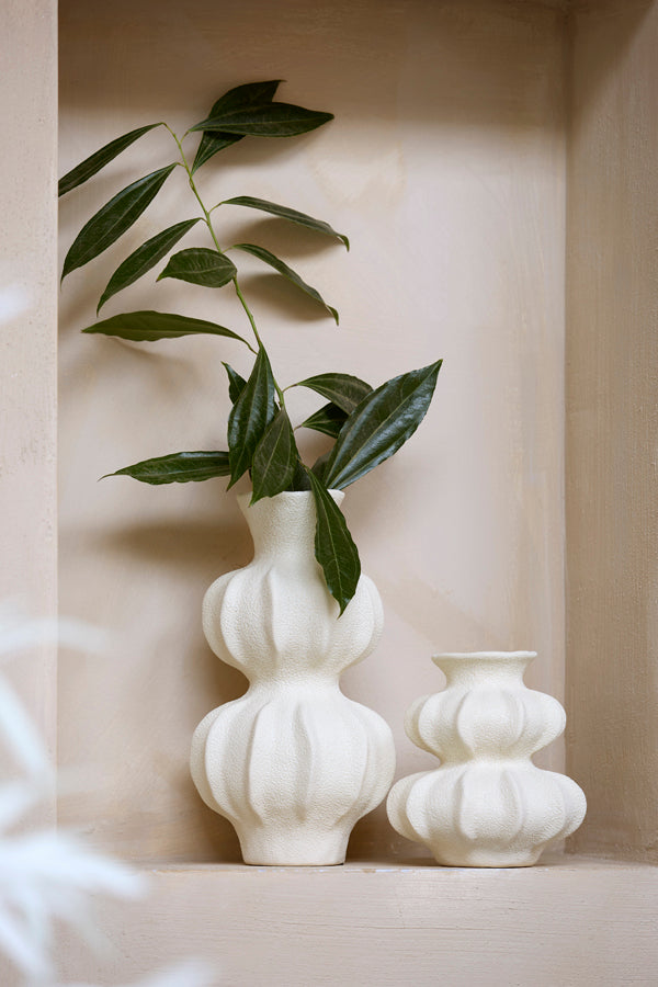 Spotorno Matt Cream Ceramic Vase 33cm
