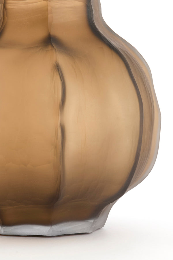 Tejeda Matt Dark Brown Glass Vase 26cm