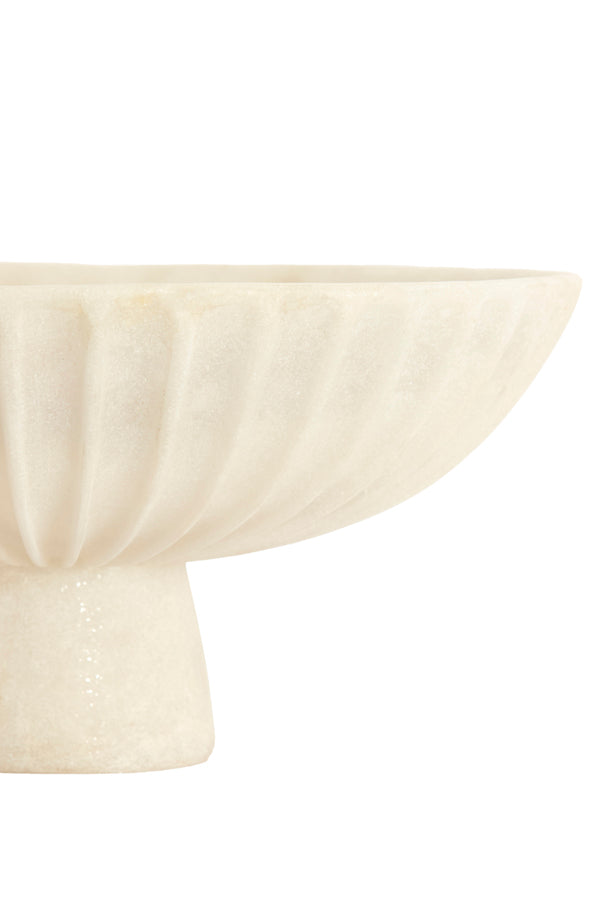 Shila Cream Decorative Bowl on Stand 30.5cm