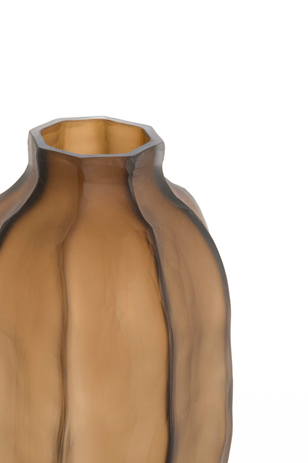Tejeda Matt Dark Brown Glass Vase 38cm