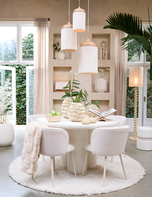 Mizuho Cream Wood Dining Table 130cm