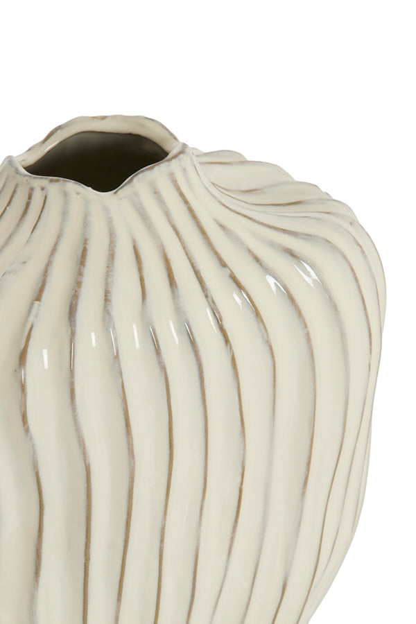 Vechhia Cream Ceramic Vase 35cm