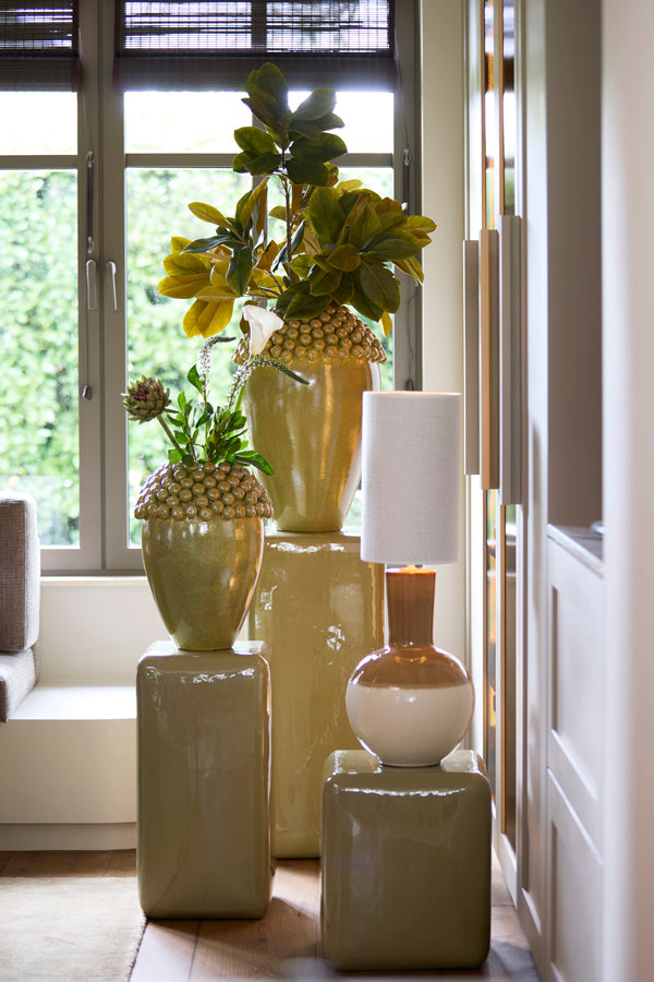Ulloa Light Brown & Cream Ceramic Table Lamp Base 52cm