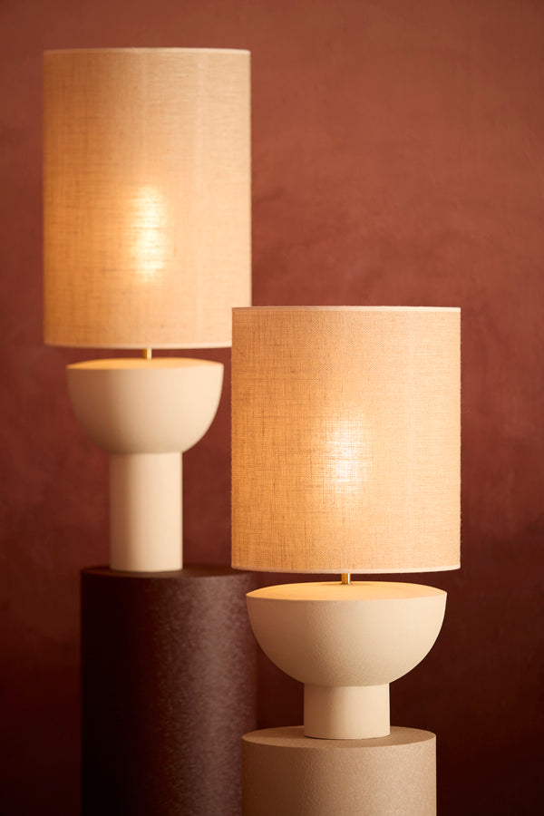 Ismara Matt Cream Metal Table Lamp Base 38.5cm