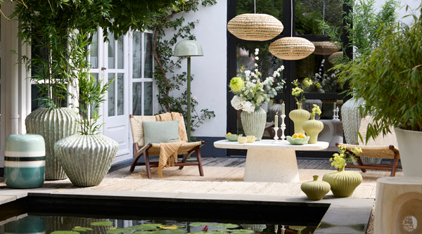 Marivet Two Tone Olive Green Metal Floor Lamp
