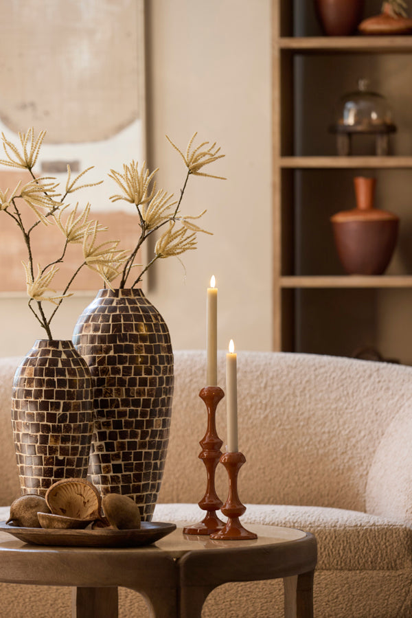 Tudela Coconut Dark Brown Bamboo Vase 40cm