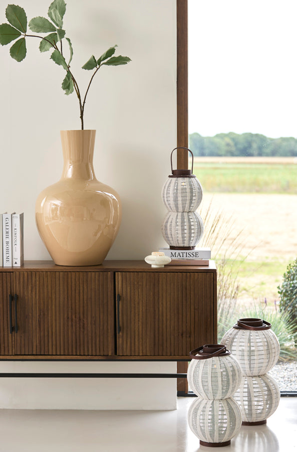 Nana Gloss Sand Metal Vase 69cm
