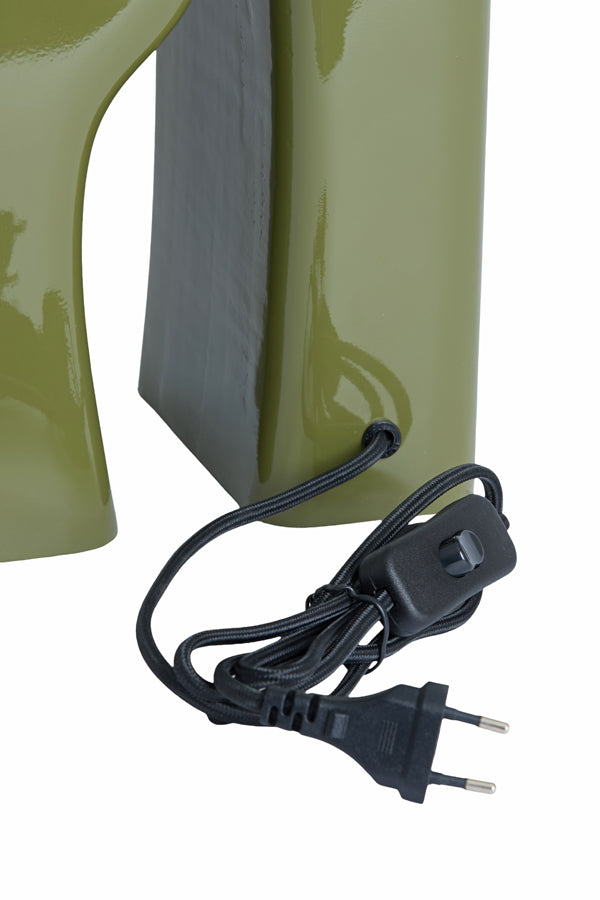Mistra Gloss Olive Green Table Lamp Base