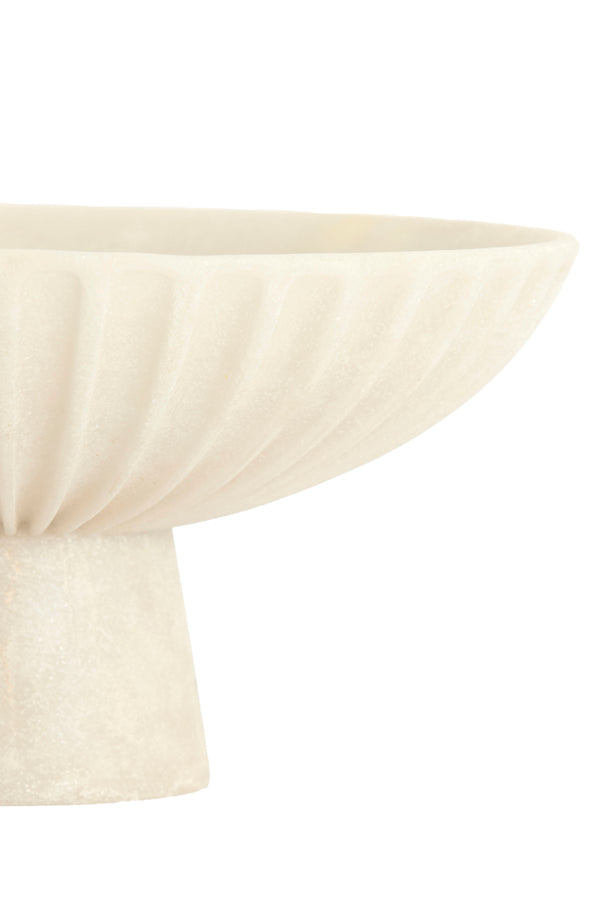 Shila Cream Decorative Bowl on Stand 38cm