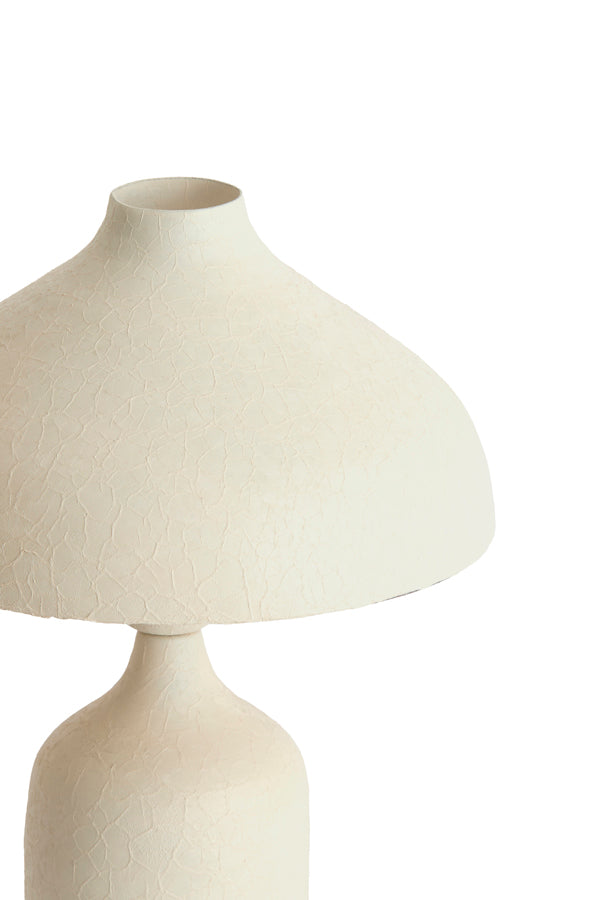 Yebri Matt Cream Metal Table Lamp
