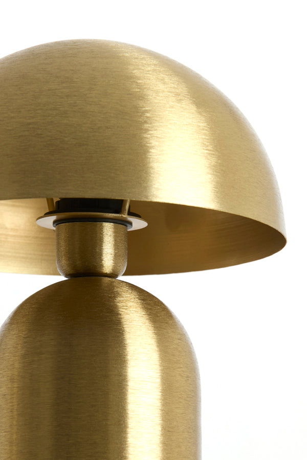 Tolima Matt Gold Metal Mushroom Table Lamp 35cm
