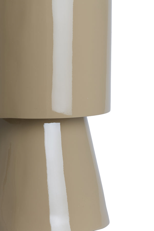 Nysa Gloss Sand Round Side Table