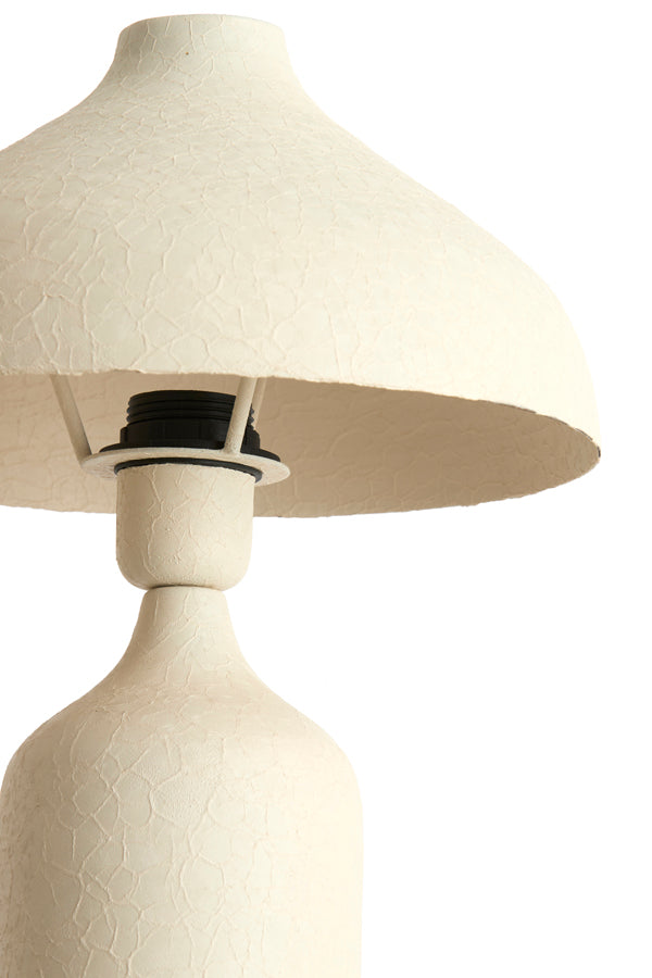 Yebri Matt Cream Metal Table Lamp