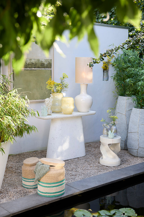Hamura White Terrazzo Console Table