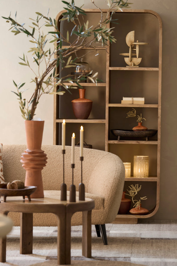 Dane Matt Grey/Brown Wood Wide Open Display Unit 200cm