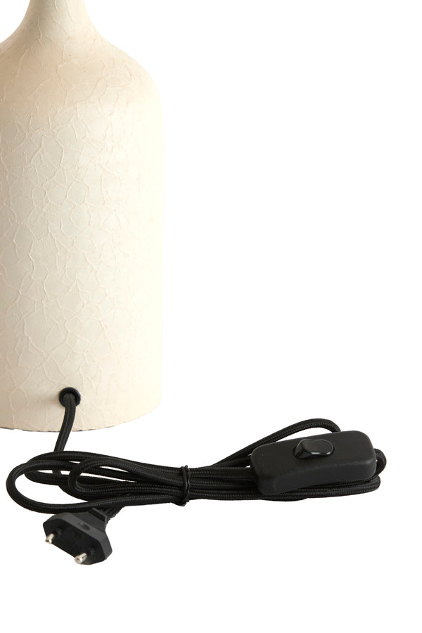 Yebri Matt Cream Metal Table Lamp