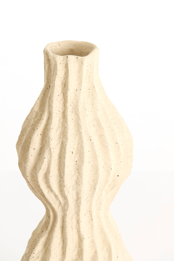 Vania Cream Ceramic Vase 39cm