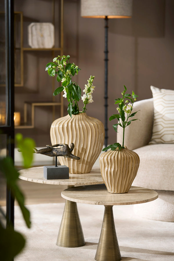 Vechhia Light Brown Ceramic Vase 35cm