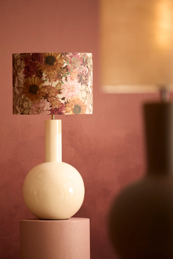 Benao Gloss Cream Metal Table Lamp Base 53cm