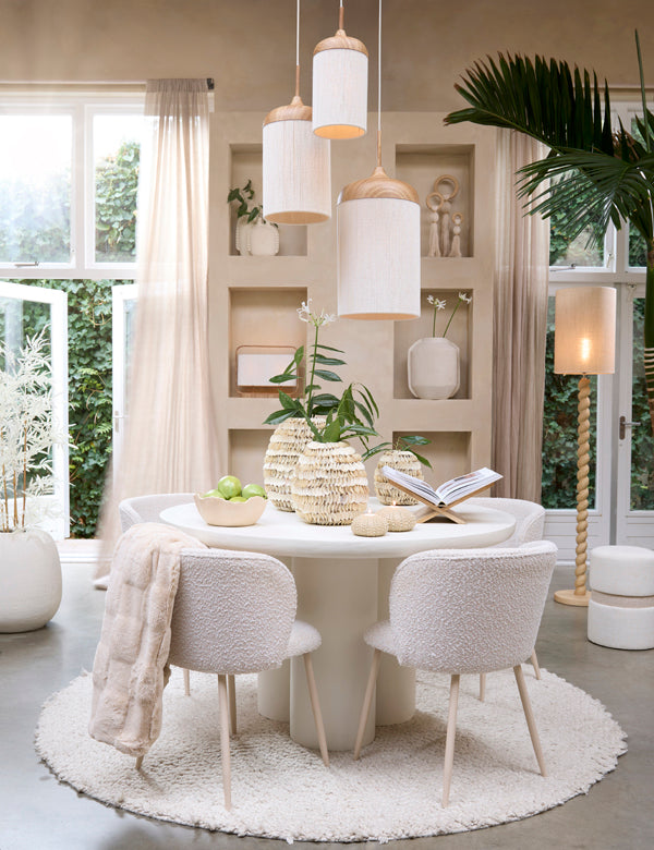 Nanno Matt Natural Wood Floor Lamp Base