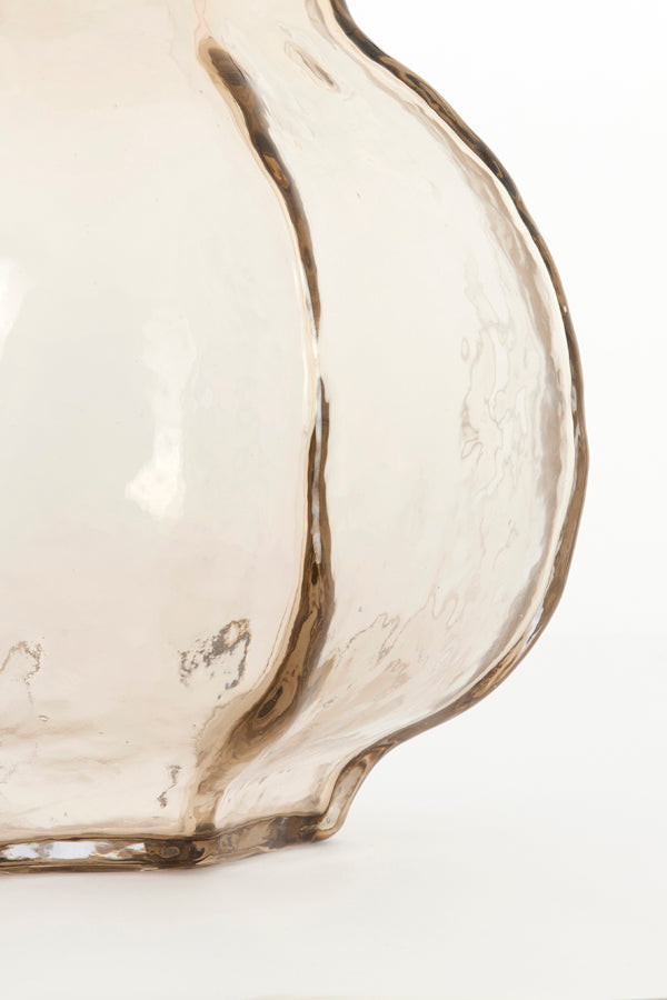 Tejeda Clear Light Brown Glass Vase 32cm