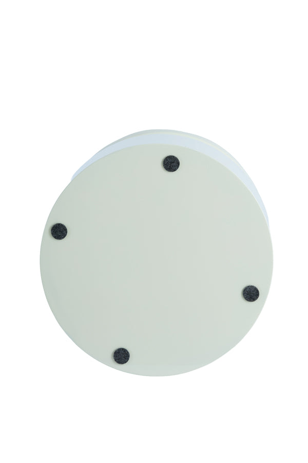 Dhoti Gloss Cream Round Side Table