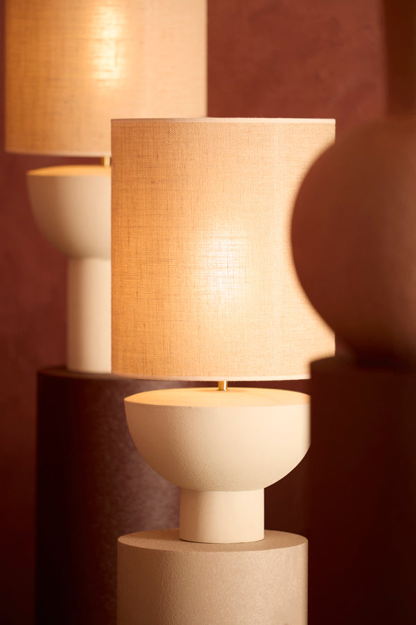 Ismara Matt Cream Metal Table Lamp Base 25cm