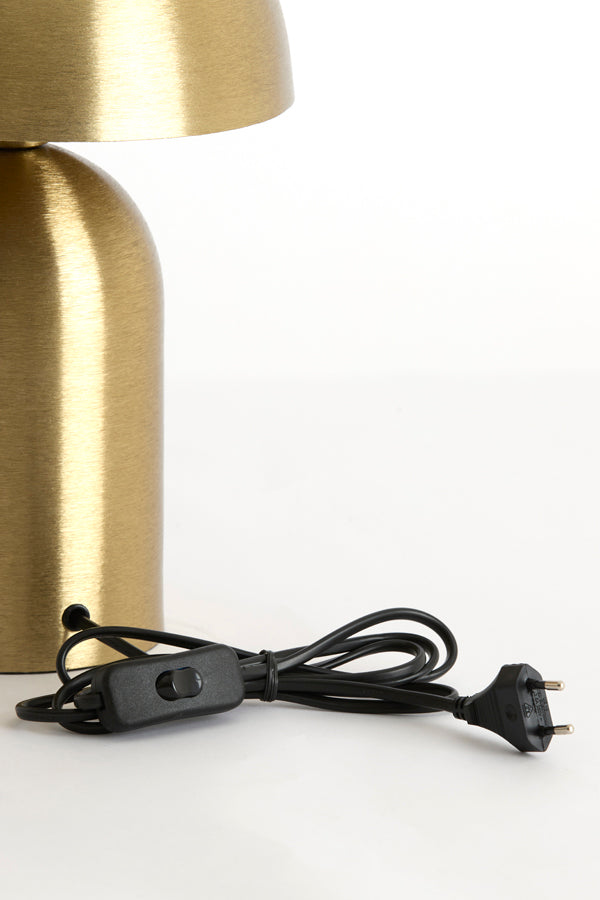 Tolima Matt Gold Metal Mushroom Table Lamp 35cm
