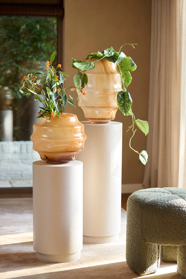 Nayoro Gloss Amber Glass Vase 42cm