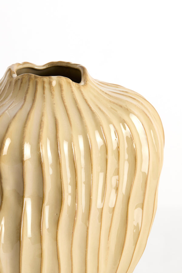 Vechhia Light Brown Ceramic Vase 35cm