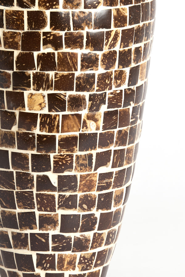 Tudela Coconut Dark Brown Bamboo Vase 40cm