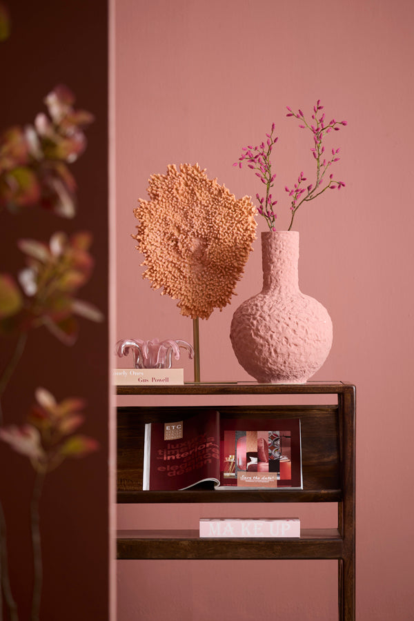 Sacile Matt Dusty Pink Ceramic Vase 40cm
